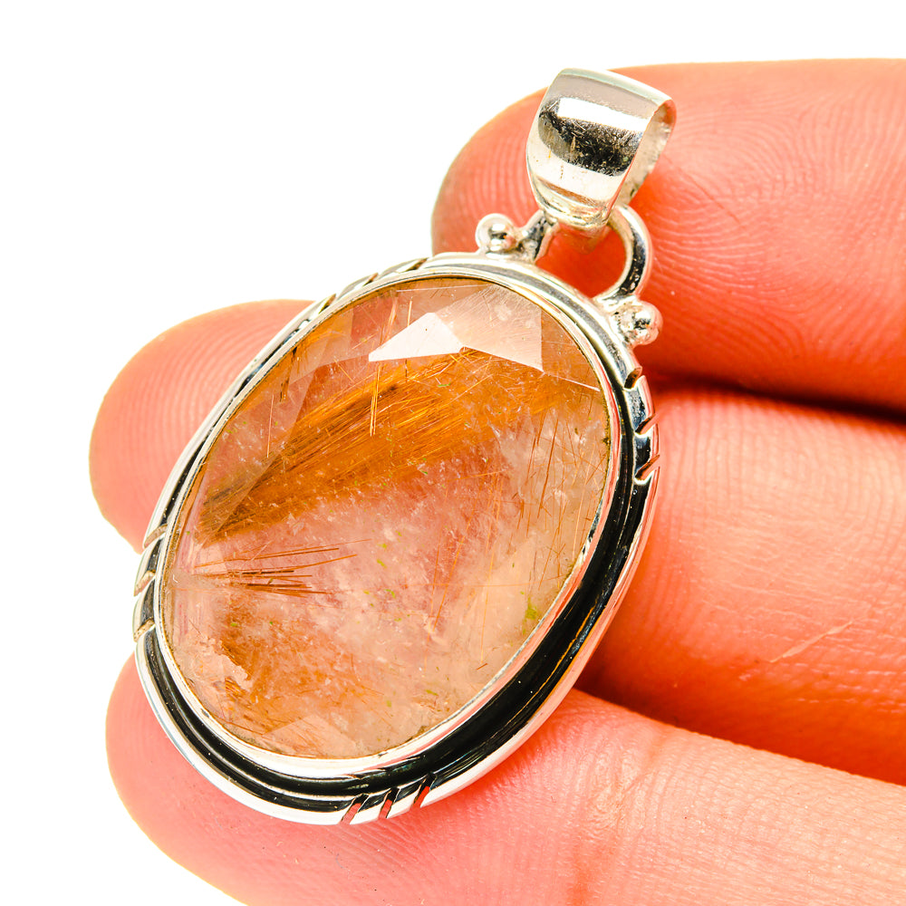 Rutilated Quartz Pendants handcrafted by Ana Silver Co - PD760809