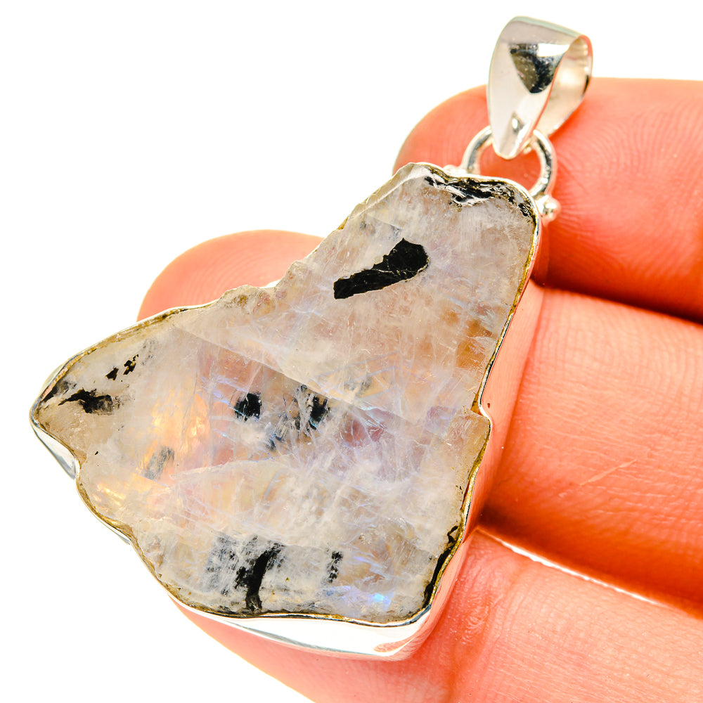 Rainbow Moonstone Pendants handcrafted by Ana Silver Co - PD760811