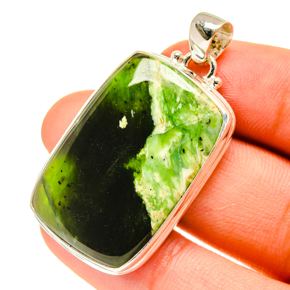 Australian Green Opal Pendants handcrafted by Ana Silver Co - PD760820