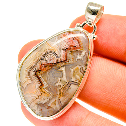 Laguna Lace Agate Pendants handcrafted by Ana Silver Co - PD760825