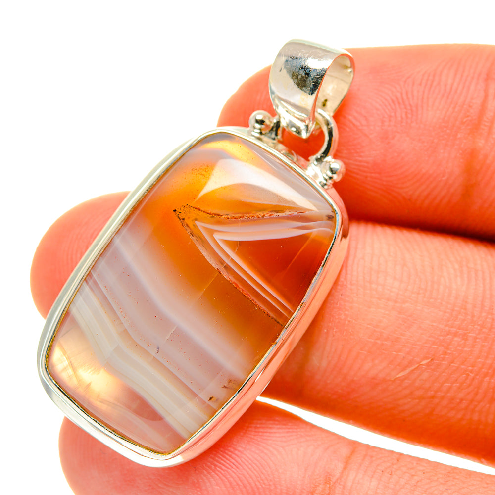 Botswana Agate Pendants handcrafted by Ana Silver Co - PD760827
