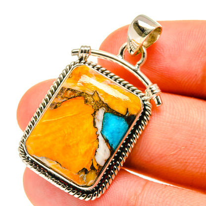 Blue Copper Composite Turquoise Pendants handcrafted by Ana Silver Co - PD760846