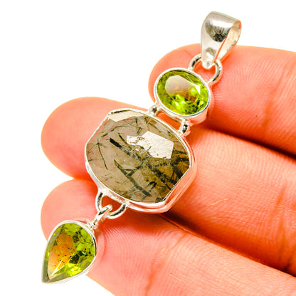 Tourmalinated Quartz Pendants handcrafted by Ana Silver Co - PD760858