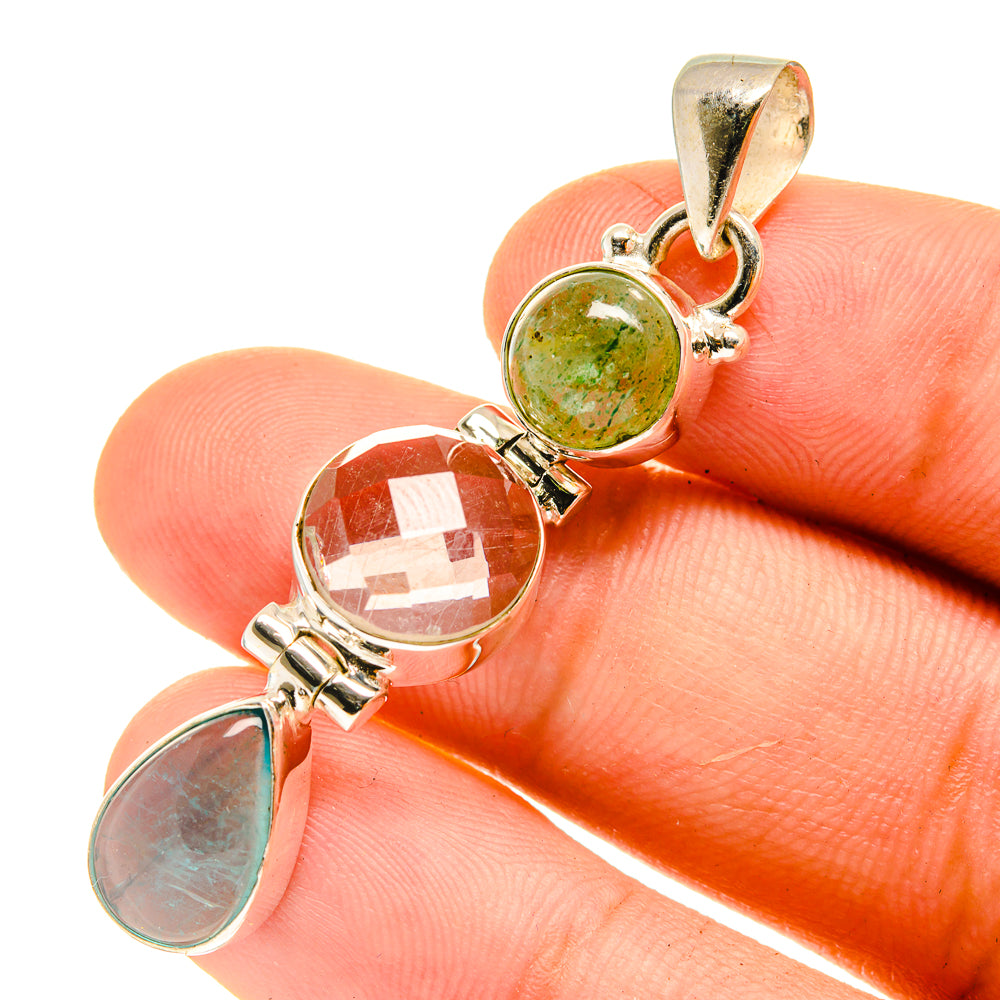 Blue Fluorite Pendants handcrafted by Ana Silver Co - PD760860