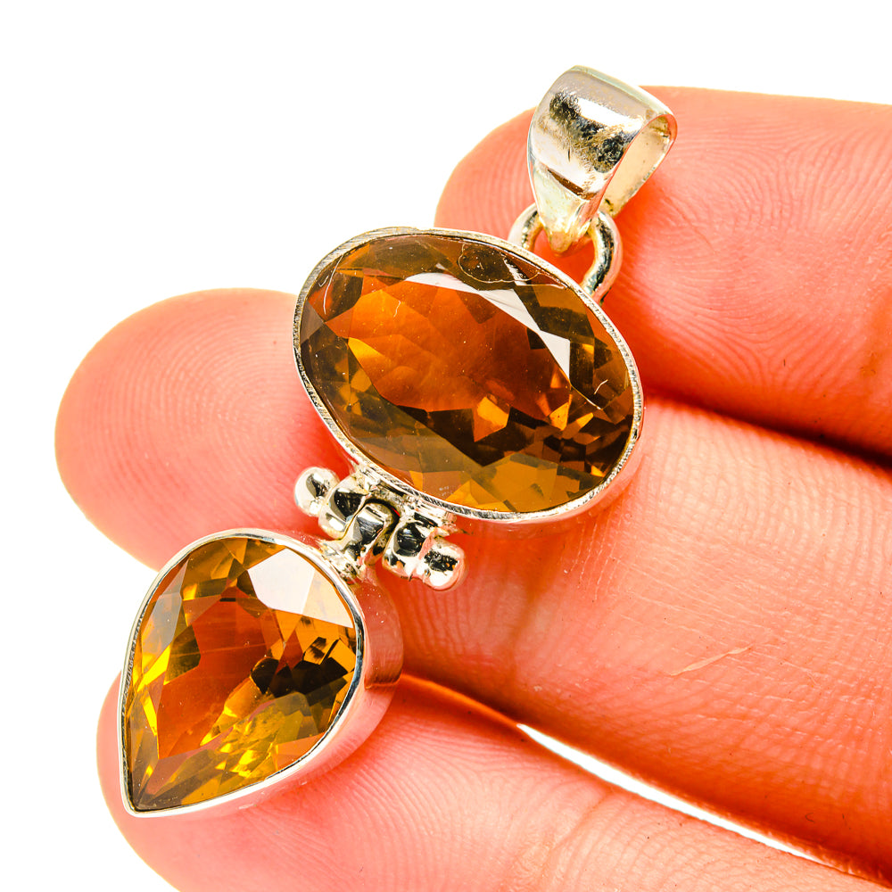 Mandarin Citrine Pendants handcrafted by Ana Silver Co - PD760877