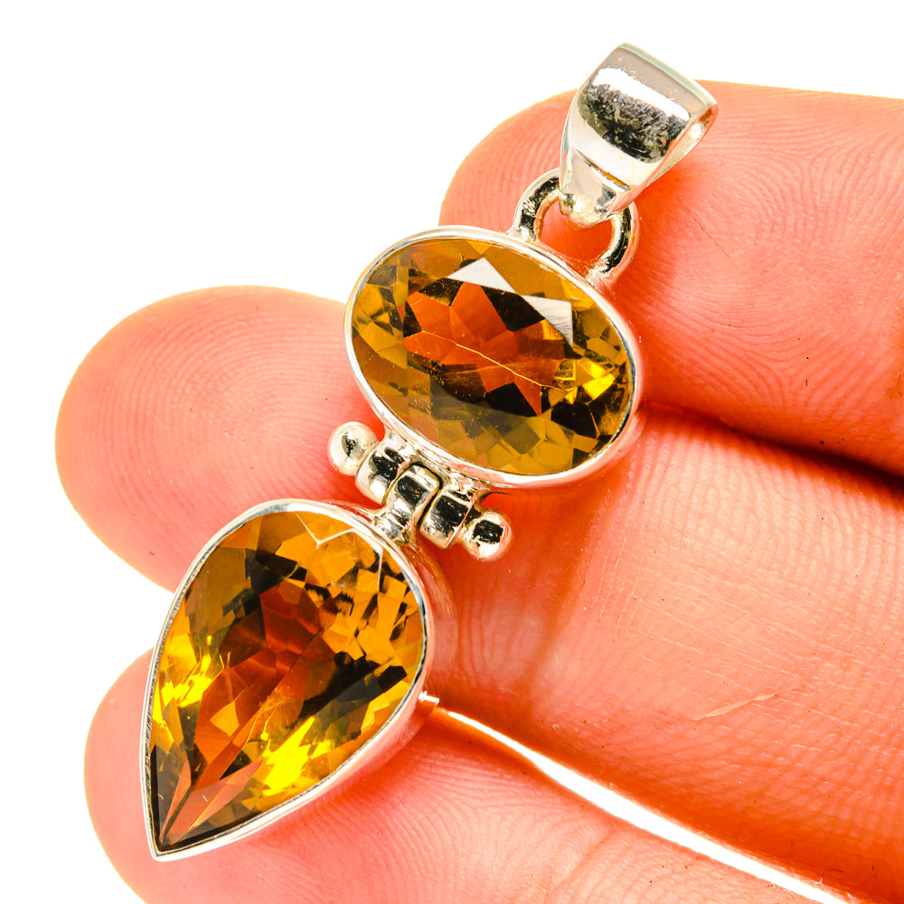 Mandarin Citrine Pendants handcrafted by Ana Silver Co - PD760879