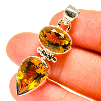 Mandarin Citrine Pendants handcrafted by Ana Silver Co - PD760879