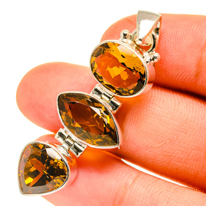 Mandarin Citrine Pendants handcrafted by Ana Silver Co - PD760880