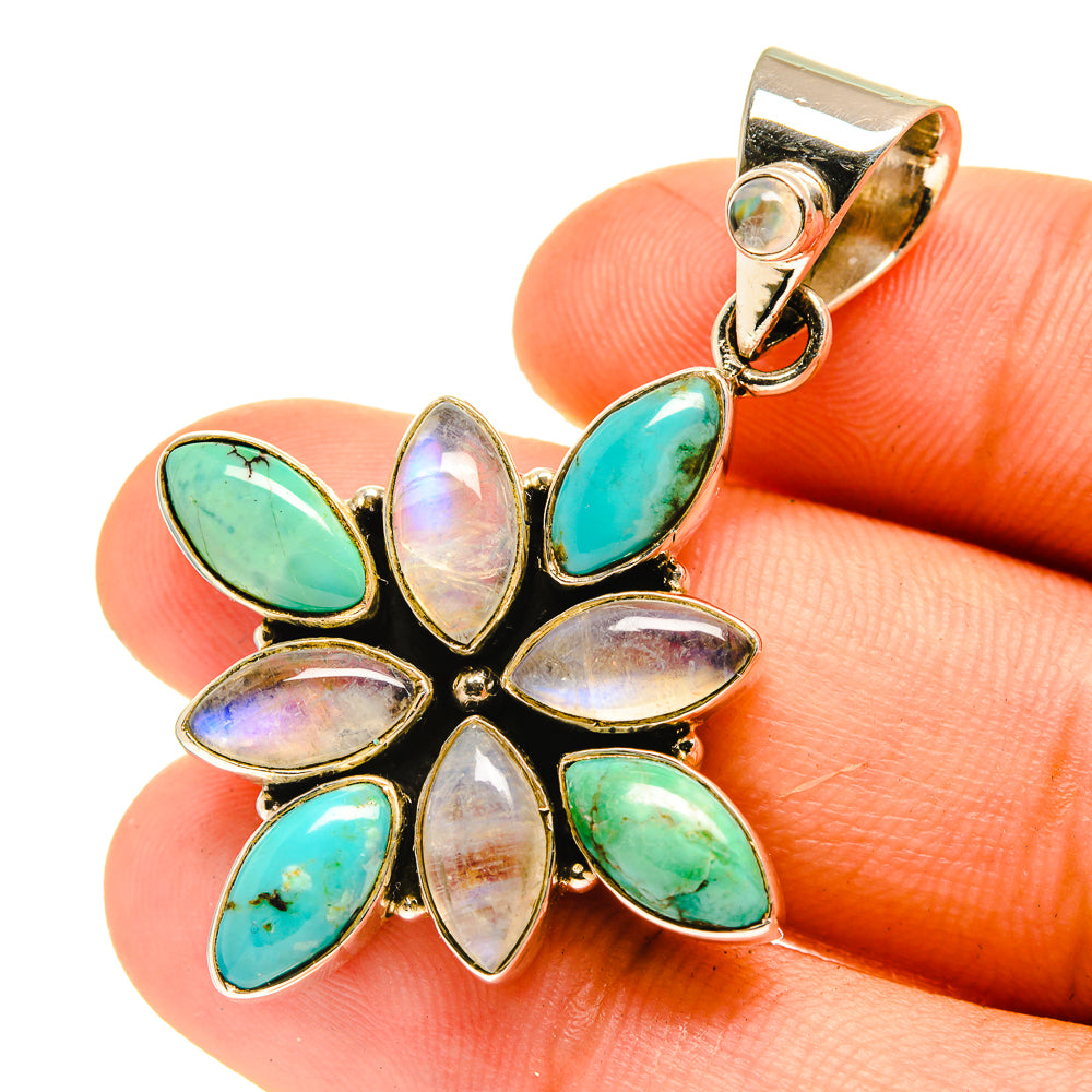 Rainbow Moonstone Pendants handcrafted by Ana Silver Co - PD760884
