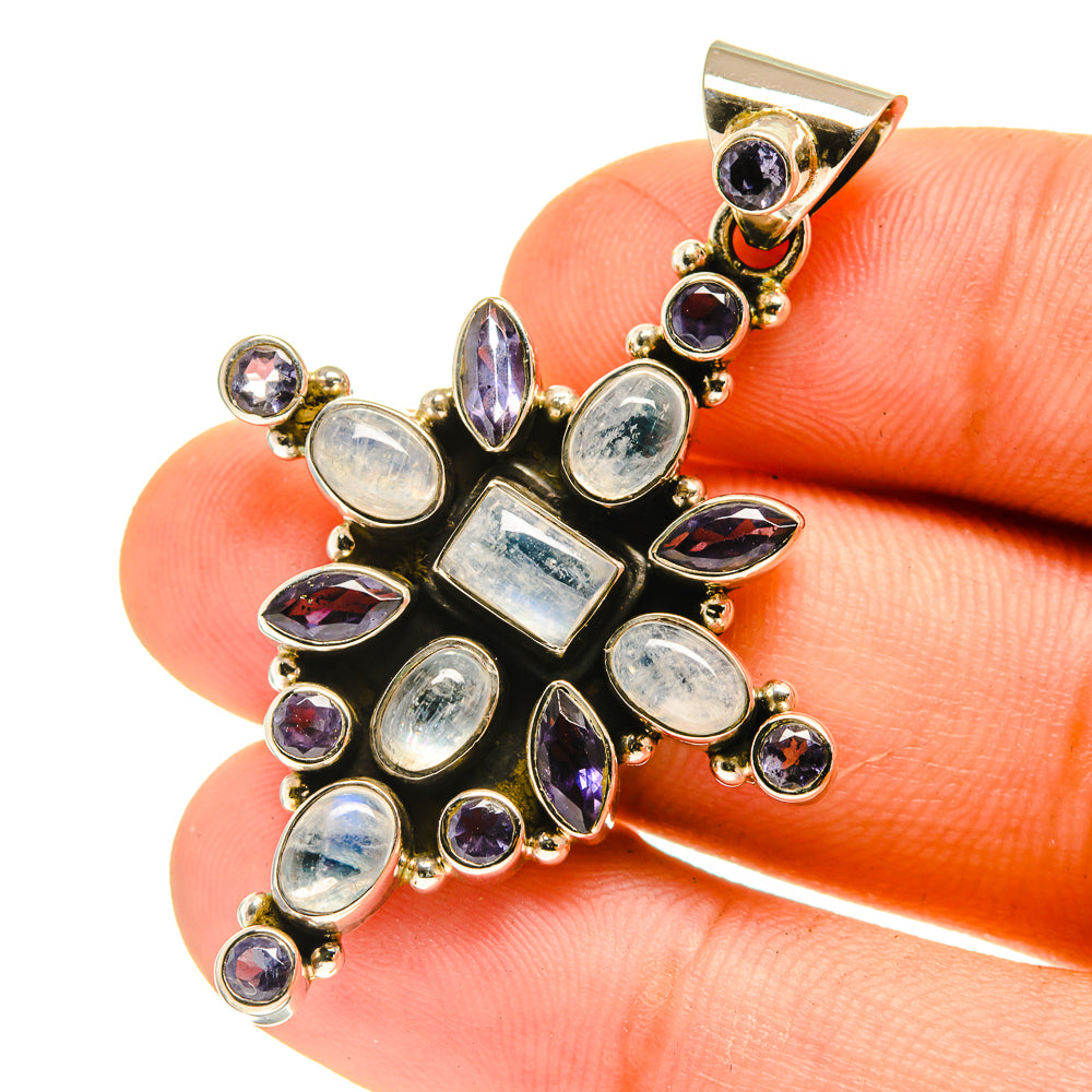 Rainbow Moonstone Pendants handcrafted by Ana Silver Co - PD760885
