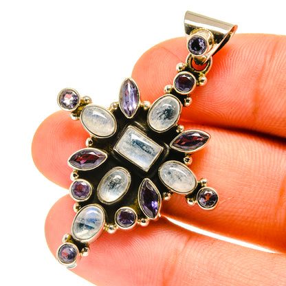 Rainbow Moonstone Pendants handcrafted by Ana Silver Co - PD760885