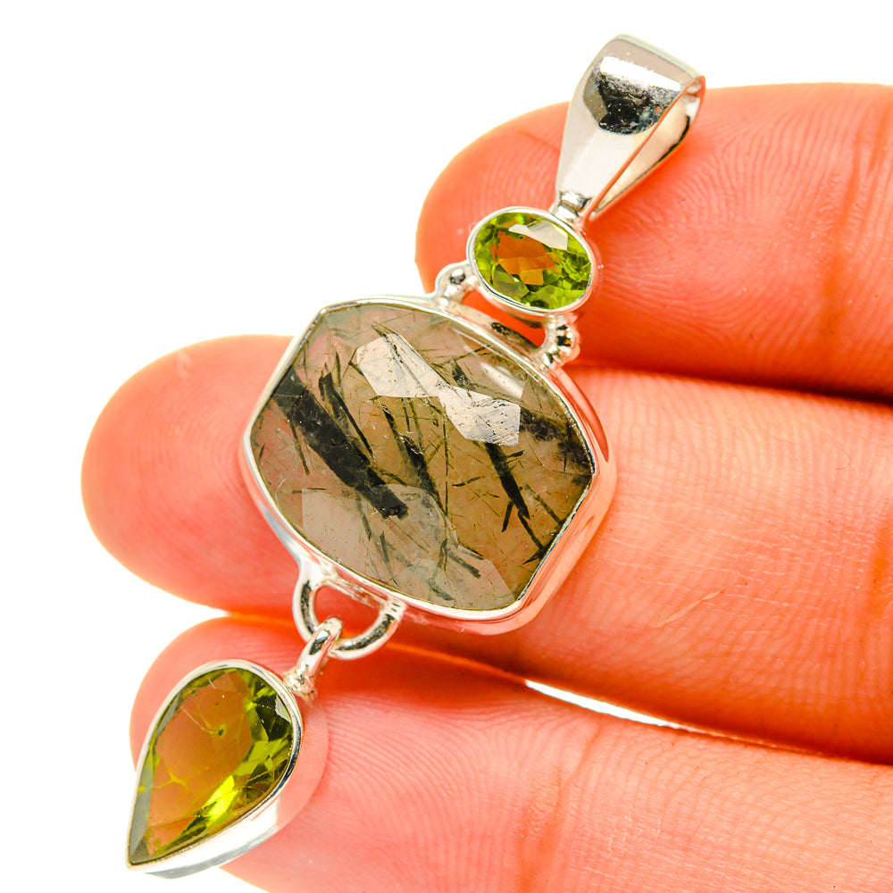 Tourmalinated Quartz Pendants handcrafted by Ana Silver Co - PD760890