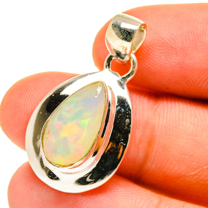 Ethiopian opal pendant bail and teardrop drop setting in 925 sterling silver