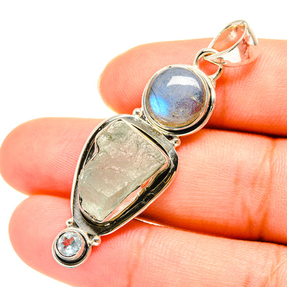 Aquamarine Pendants handcrafted by Ana Silver Co - PD7609