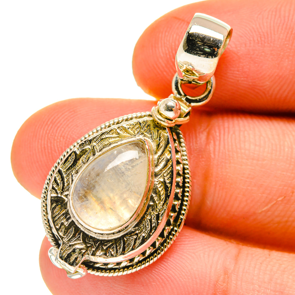 Rainbow Moonstone Pendants handcrafted by Ana Silver Co - PD760908