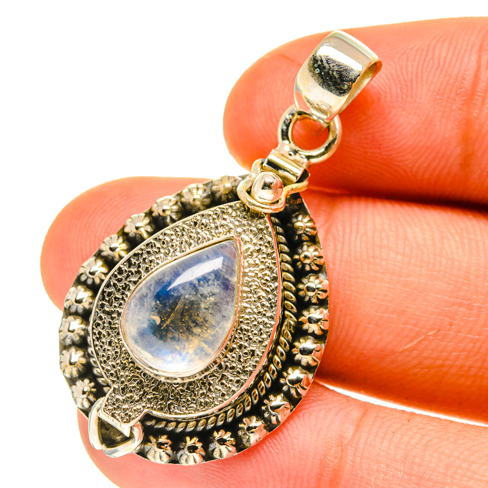 Rainbow Moonstone Pendants handcrafted by Ana Silver Co - PD760909