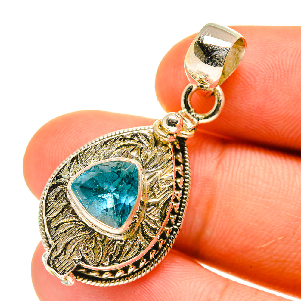 Blue Topaz Pendants handcrafted by Ana Silver Co - PD760911