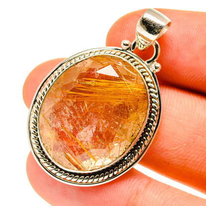 Rutilated Quartz Pendants handcrafted by Ana Silver Co - PD760917
