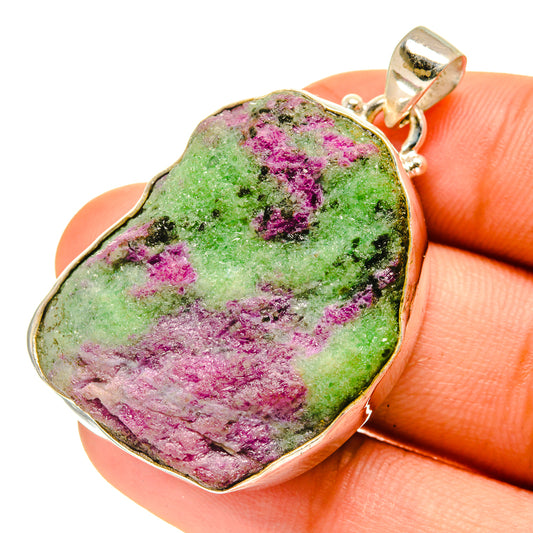Ruby Zoisite Pendants handcrafted by Ana Silver Co - PD760923