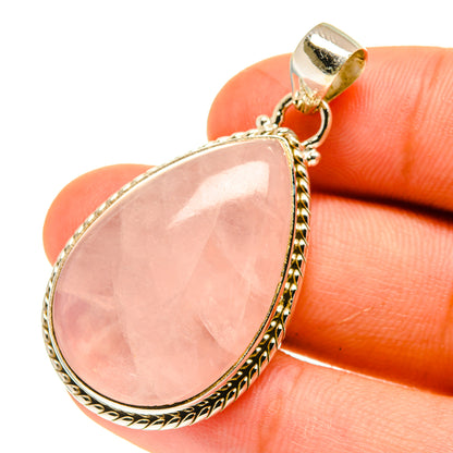 Rose Quartz Pendants handcrafted by Ana Silver Co - PD760924