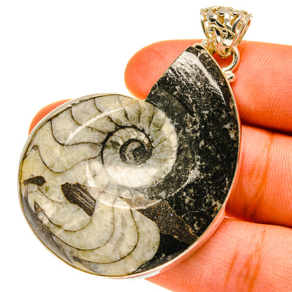 Orthoceras Fossil Pendants handcrafted by Ana Silver Co - PD760930