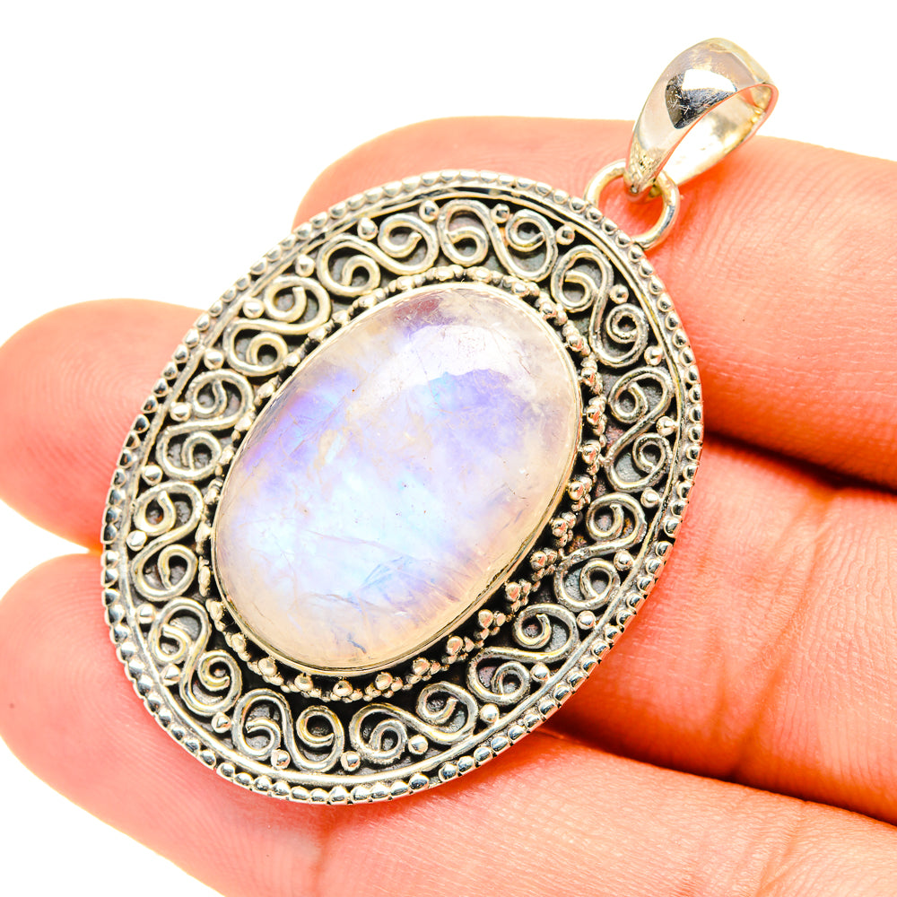Rainbow Moonstone Pendants handcrafted by Ana Silver Co - PD7618