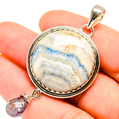 Blue Scheelite Pendants handcrafted by Ana Silver Co - PD7624