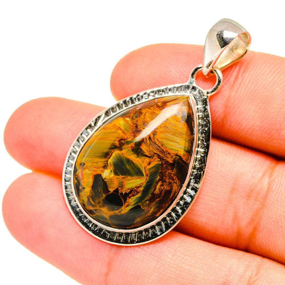 Golden Pietersite Pendants handcrafted by Ana Silver Co - PD7630