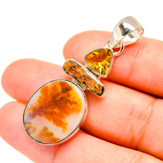 Scenic Dendritic Agate Pendants handcrafted by Ana Silver Co - PD7633