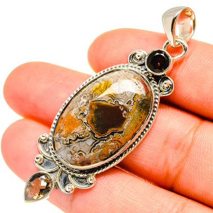 Laguna Lace Agate Pendants handcrafted by Ana Silver Co - PD7641