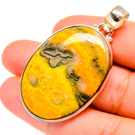 Bumble Bee Jasper Pendants handcrafted by Ana Silver Co - PD7646