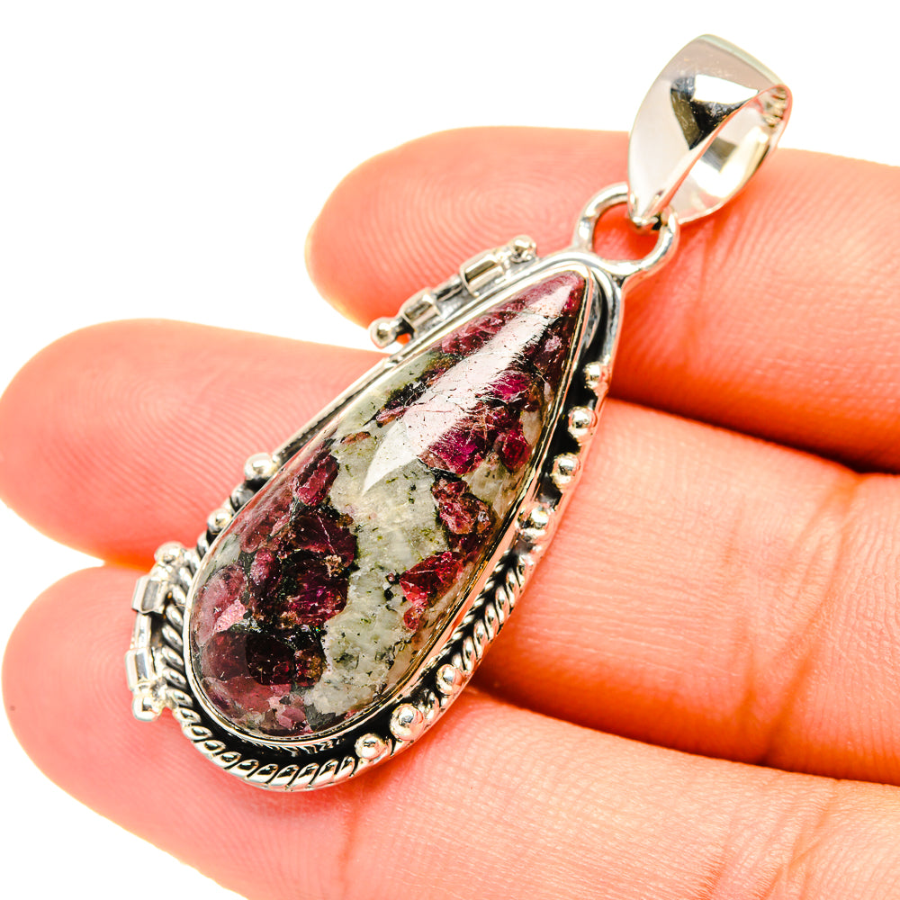 Russian Eudialyte Pendants handcrafted by Ana Silver Co - PD7658
