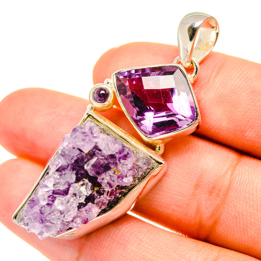 Amethyst Crystal Pendants handcrafted by Ana Silver Co - PD7671