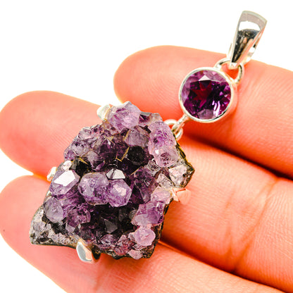 Amethyst Crystal Pendants handcrafted by Ana Silver Co - PD7672