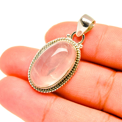 Rose Quartz Pendants handcrafted by Ana Silver Co - PD7678