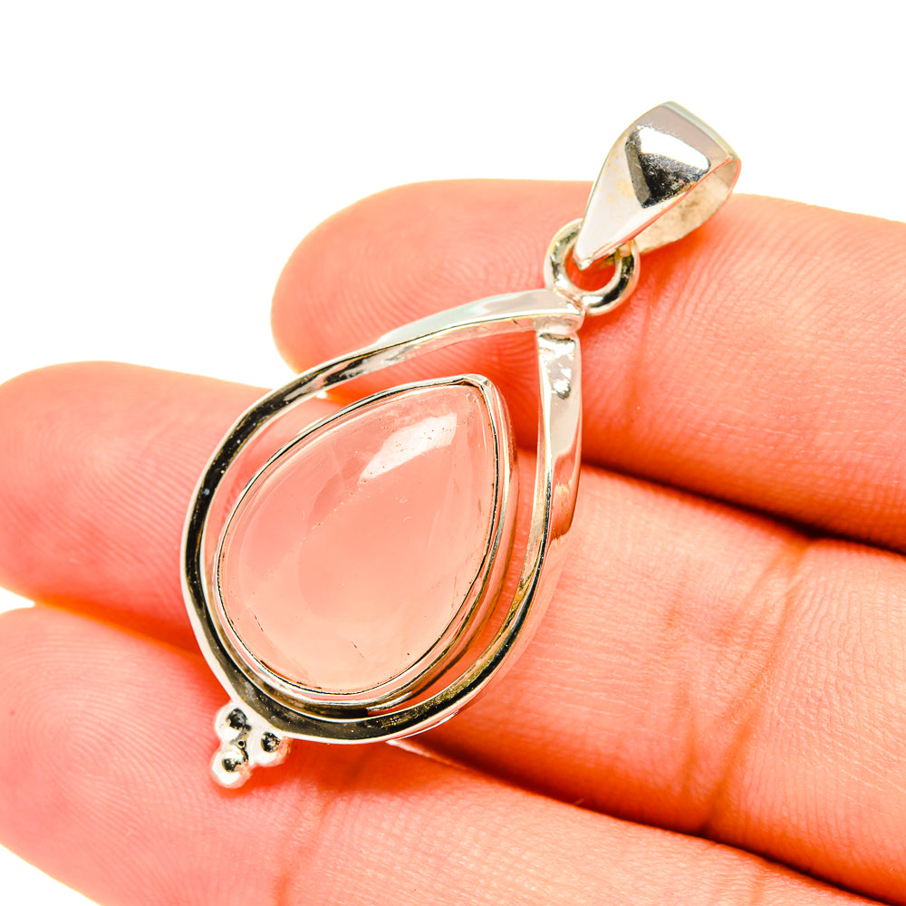 Rose Quartz Pendants handcrafted by Ana Silver Co - PD7681