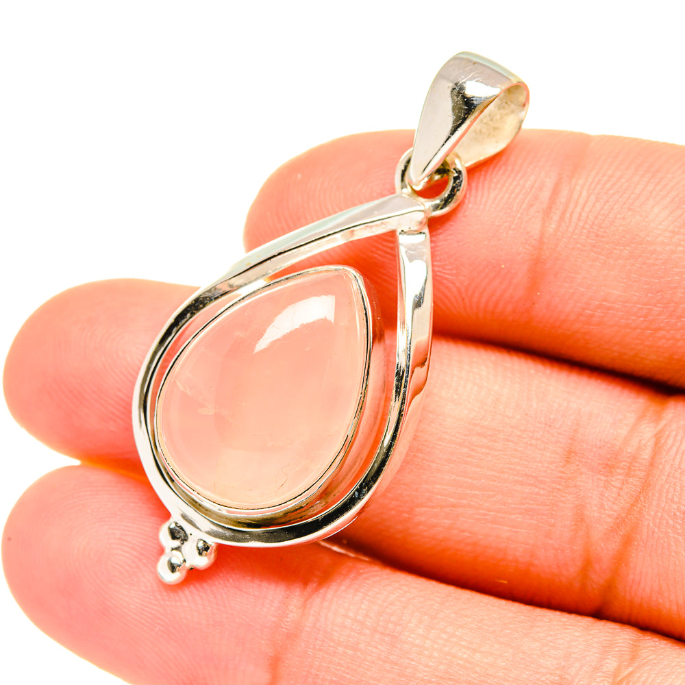 Rose Quartz Pendants handcrafted by Ana Silver Co - PD7684