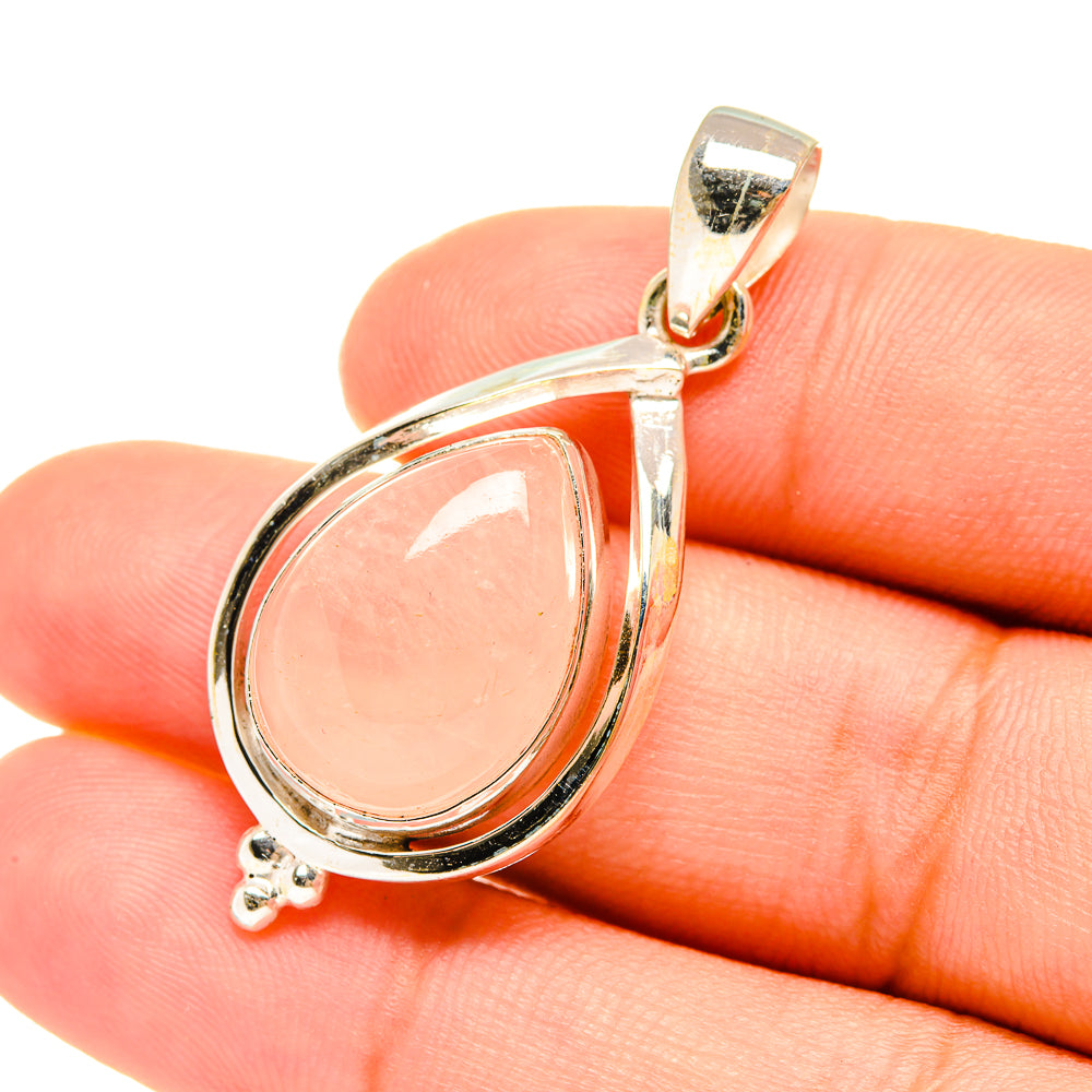 Rose Quartz Pendants handcrafted by Ana Silver Co - PD7686