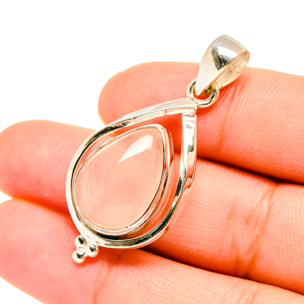 Rose Quartz Pendants handcrafted by Ana Silver Co - PD7687
