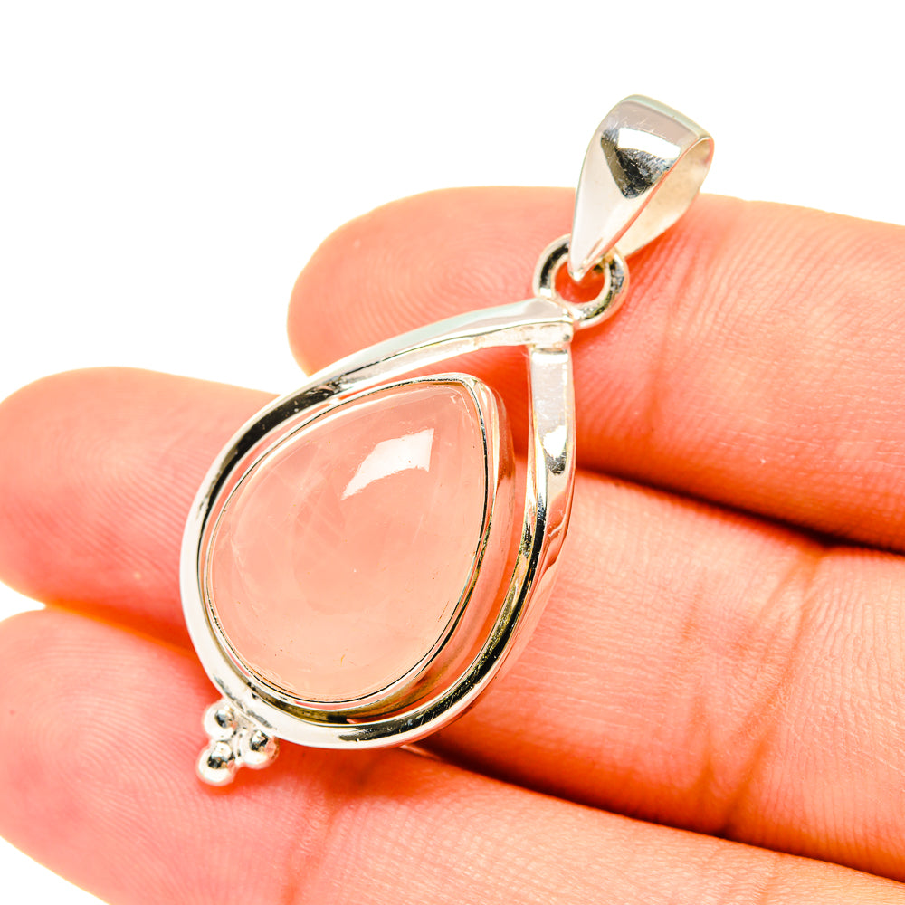 Rose Quartz Pendants handcrafted by Ana Silver Co - PD7688