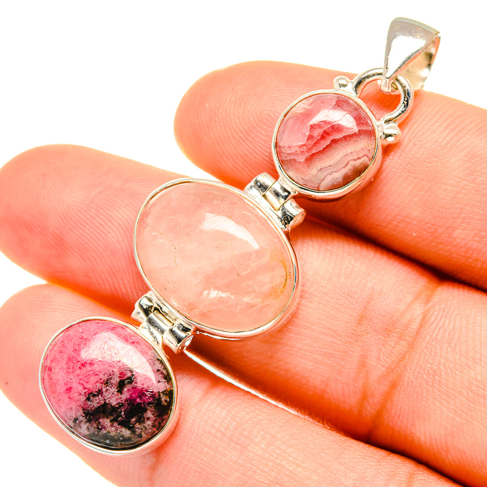 Rhodonite Pendants handcrafted by Ana Silver Co - PD7694