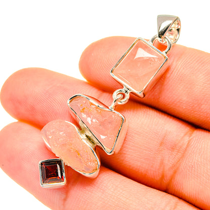 Rose Quartz Pendants handcrafted by Ana Silver Co - PD7697