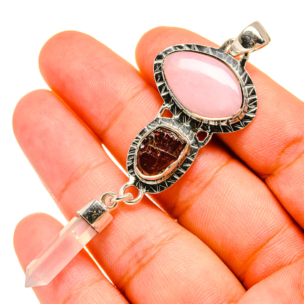 Pink Opal Pendants handcrafted by Ana Silver Co - PD7701