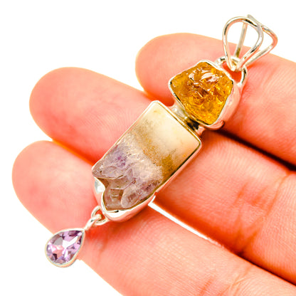 Amethyst Stalactite Pendants handcrafted by Ana Silver Co - PD7702