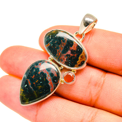 Bloodstone Pendants handcrafted by Ana Silver Co - PD7724