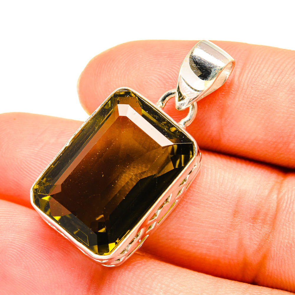 Olive Quartz Pendants handcrafted by Ana Silver Co - PD7725