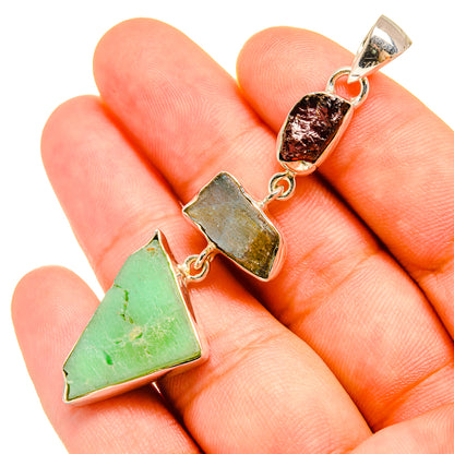 Chrysoprase Pendants handcrafted by Ana Silver Co - PD7737