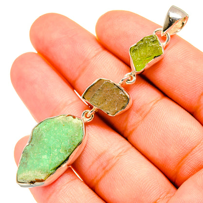 Chrysoprase Pendants handcrafted by Ana Silver Co - PD7740