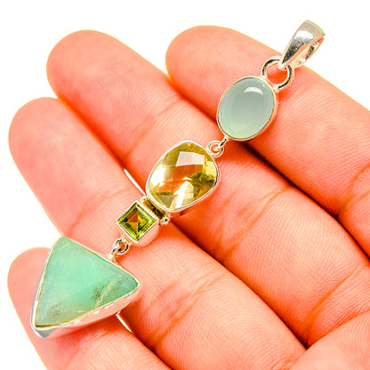 Chrysoprase Pendants handcrafted by Ana Silver Co - PD7742