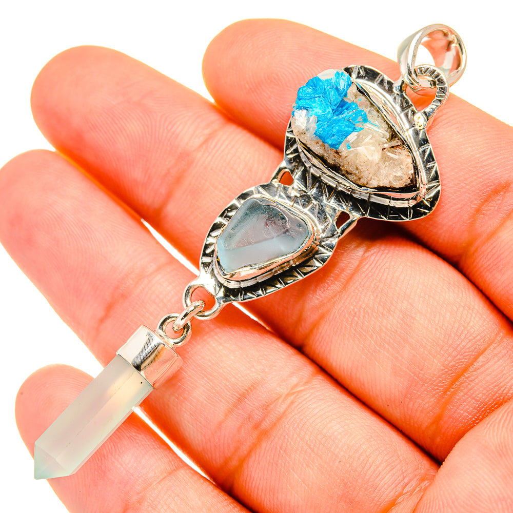 Cavansite Crystal Pendants handcrafted by Ana Silver Co - PD7745